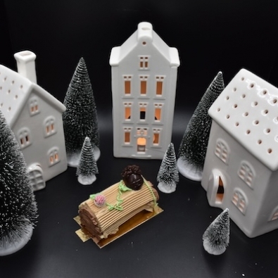 Bûche crème au beurre praliné 4 pers